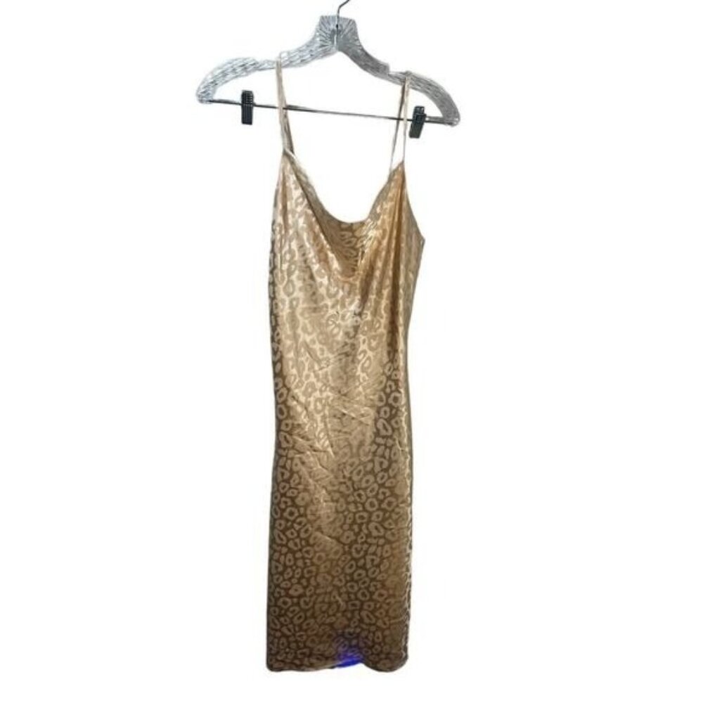 NWT Aaron &‎ Amber Animal Printed Cami Midi Dress Small